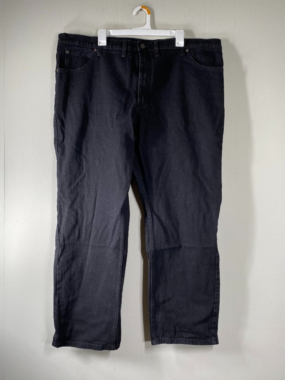 Wrangler RELAXED FIT Denim Jeans Men's 44 x 32 High Rise Black Casual Pants
